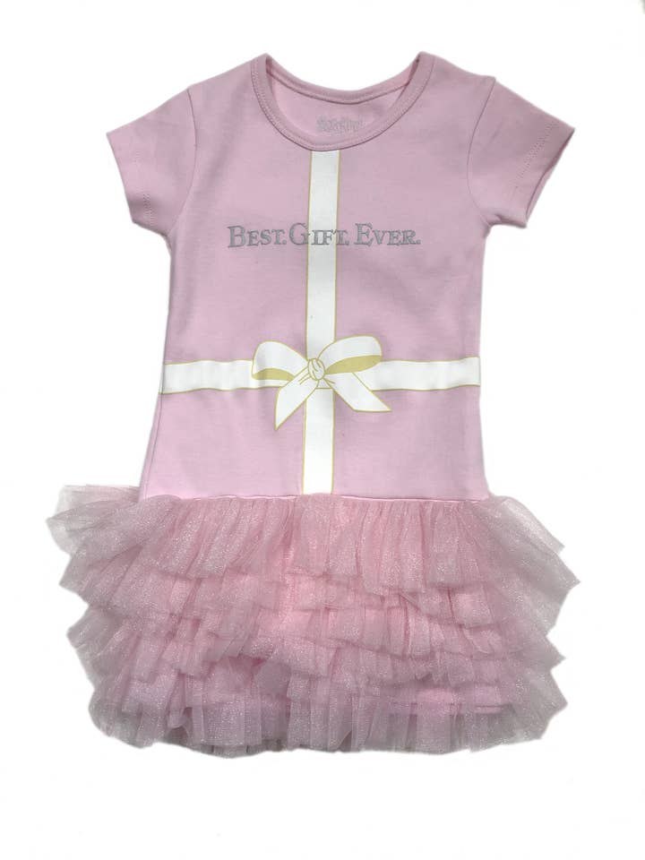 Toddler Best Gift Ever Dress - Pink for wholesale by Sara Kety Baby & Kids
