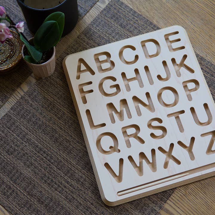 BeginAgain – wholesale Wood toy – Child – Wooden Alphabet & Numbers Tracing Boards w/ Stylus USA MADE3