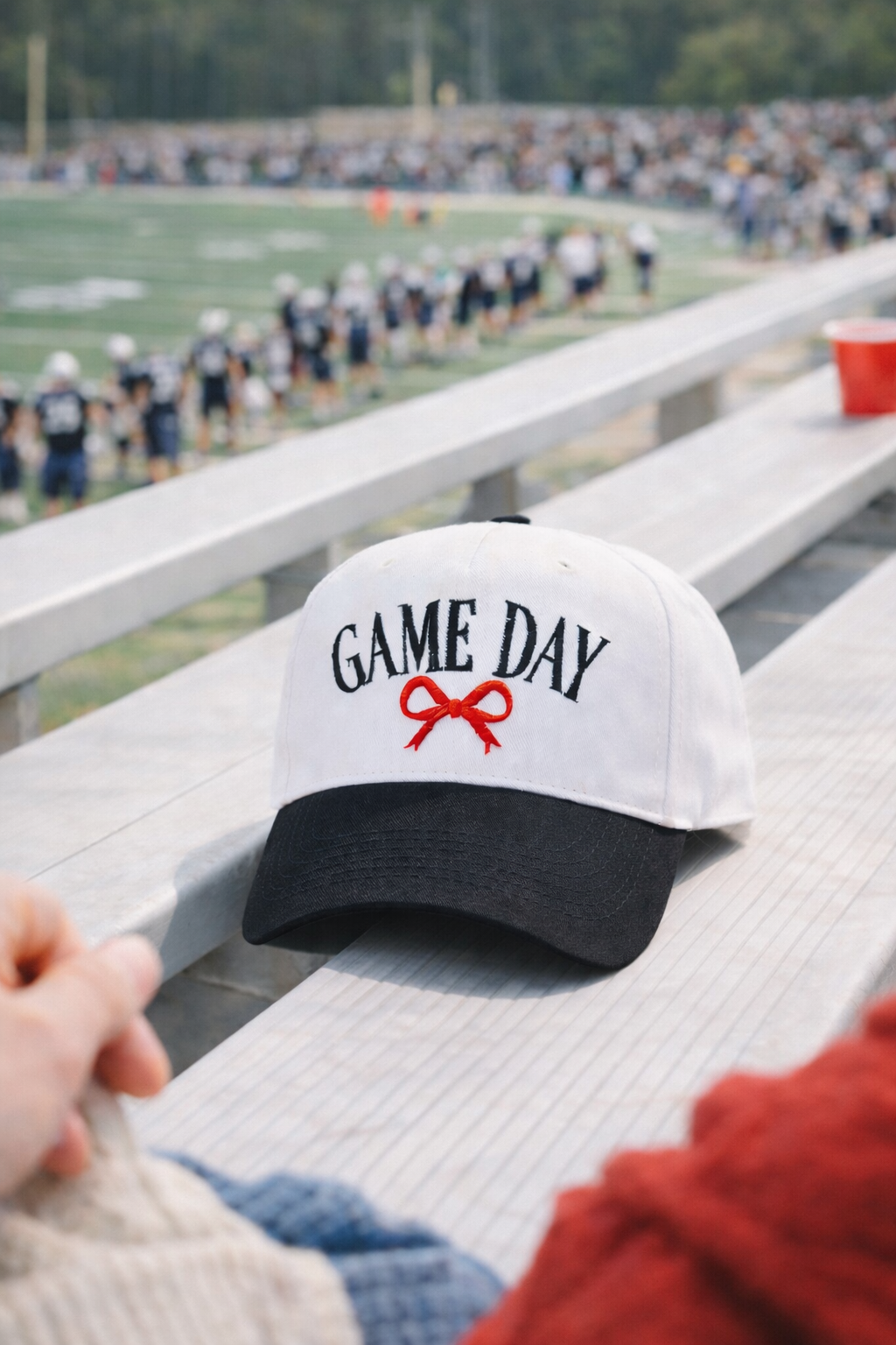 Ginger And Thread - Wholesale Trucker hat – Women’s - Game Day Embroidered Trucker Hat Bow Football Team Spirt Cap3