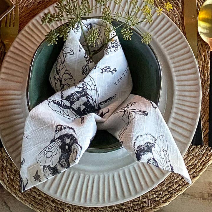 Økologiske servietter i botanisk design for engroshandel hos Millbee