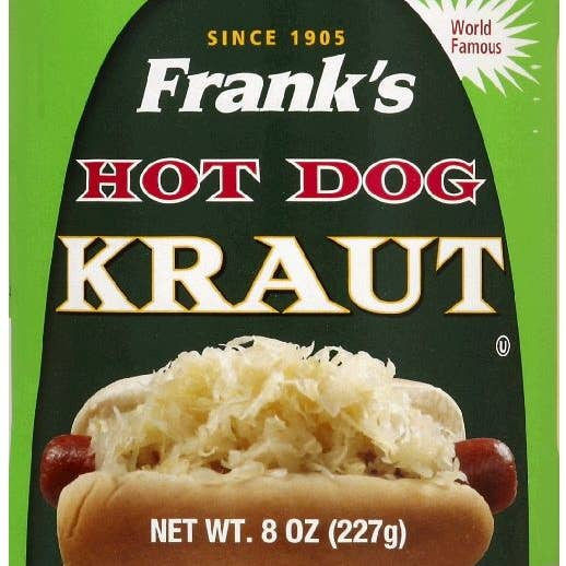 Hudson Meat Company - Wholesale Pickled Vegetables - SAUERKRAUT FOR HOT DOGS - FRANKS0