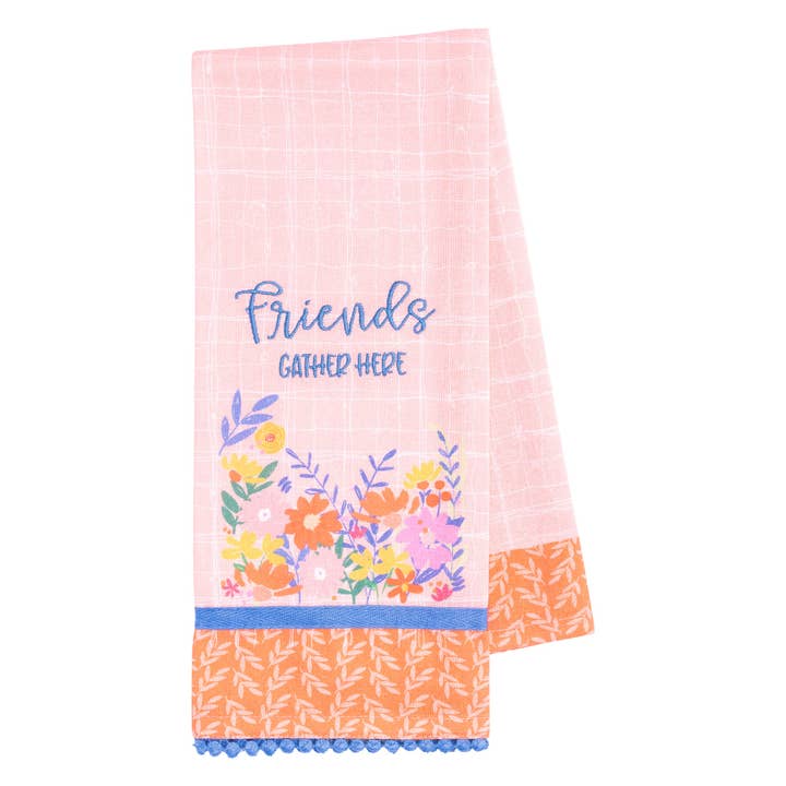 Tea Towel: Friends Gather Here for wholesale by Divinity Boutique