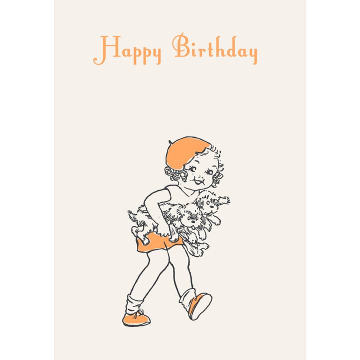 Carte de voeux SP42 Happy Birthday Illustration vintage pour la vente par Dyson Design