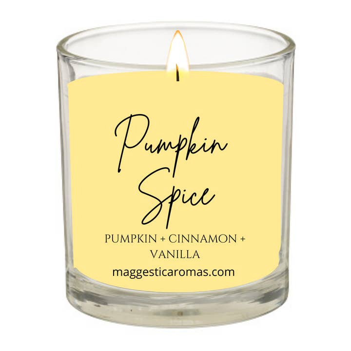 Bougie aux épices citrouille pour la vente par Maggestic Aromas