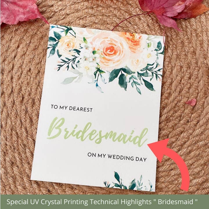 DrifWoo - Wholesale Wedding card - Bridesmaid Card with Clear Envelope & Seal – 2 Styles2
