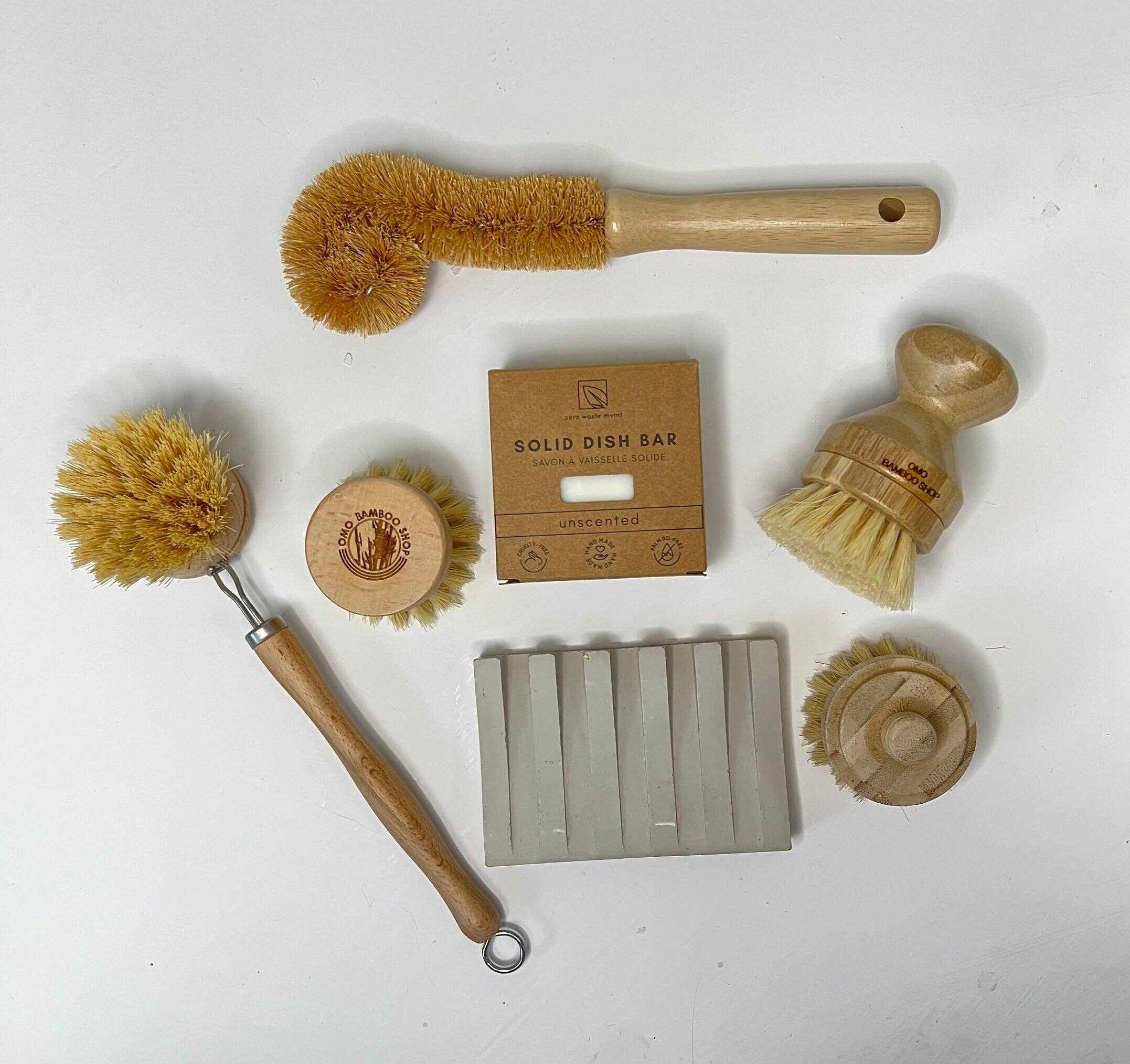 MadebyOmo - Wholesale Cleaning Brush - Improved Zero Waste Bundle | Eco Gift Set | Zero Waste Set | Natural Cleaning Brush set | Eco gift set Dish Scrubber Zero Waste Cleaning Set1