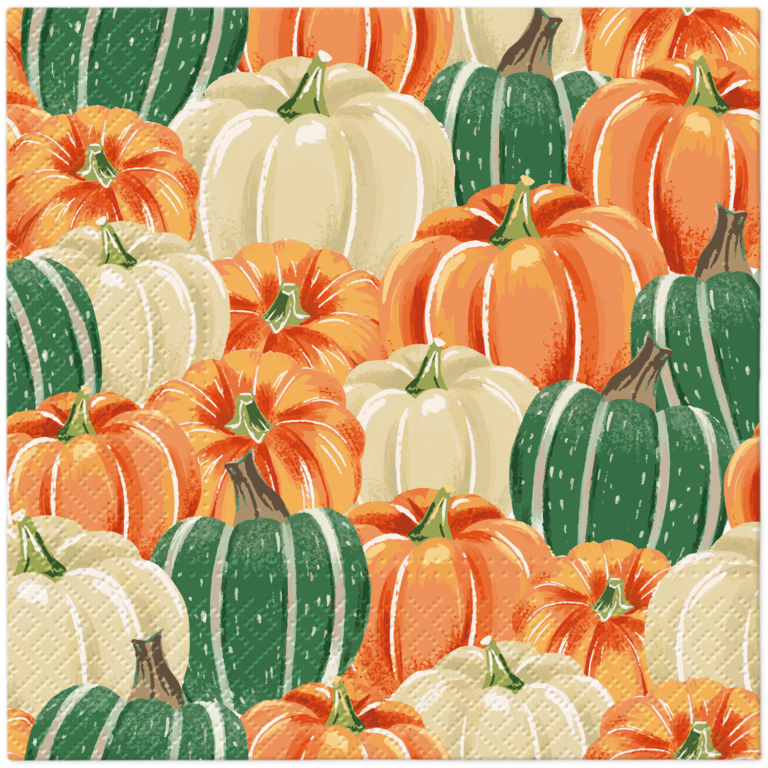 European Excellency - Wholesale Disposable Napkin - Pumpkin Field Lunch Napkins - Floral Napkins0