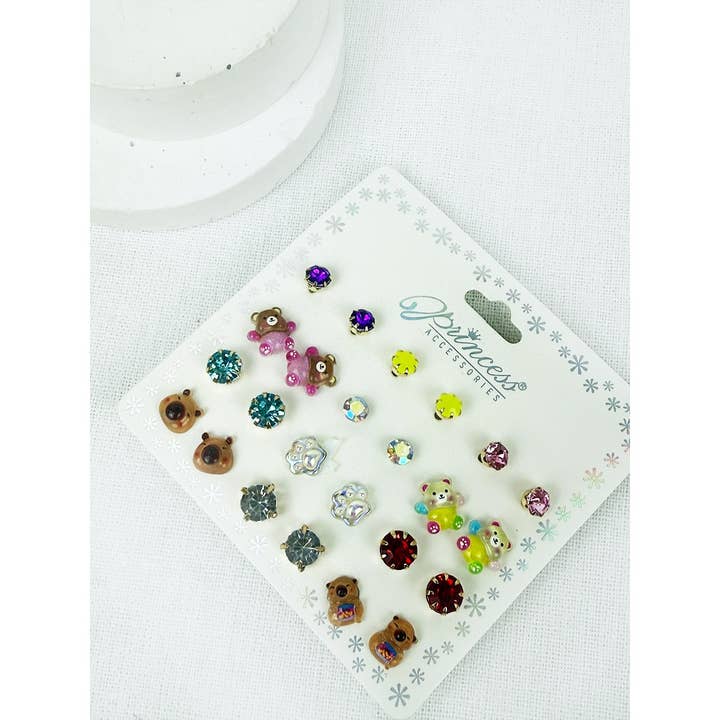 Cute Capybara and Bear Mixed Earrings for wholesale by Love and Repeat