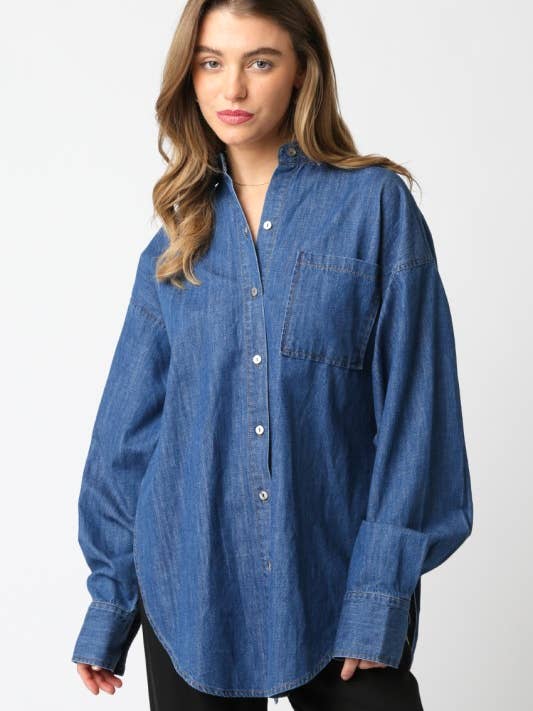 Jenny Denim Shirt for wholesale by Olivaceous