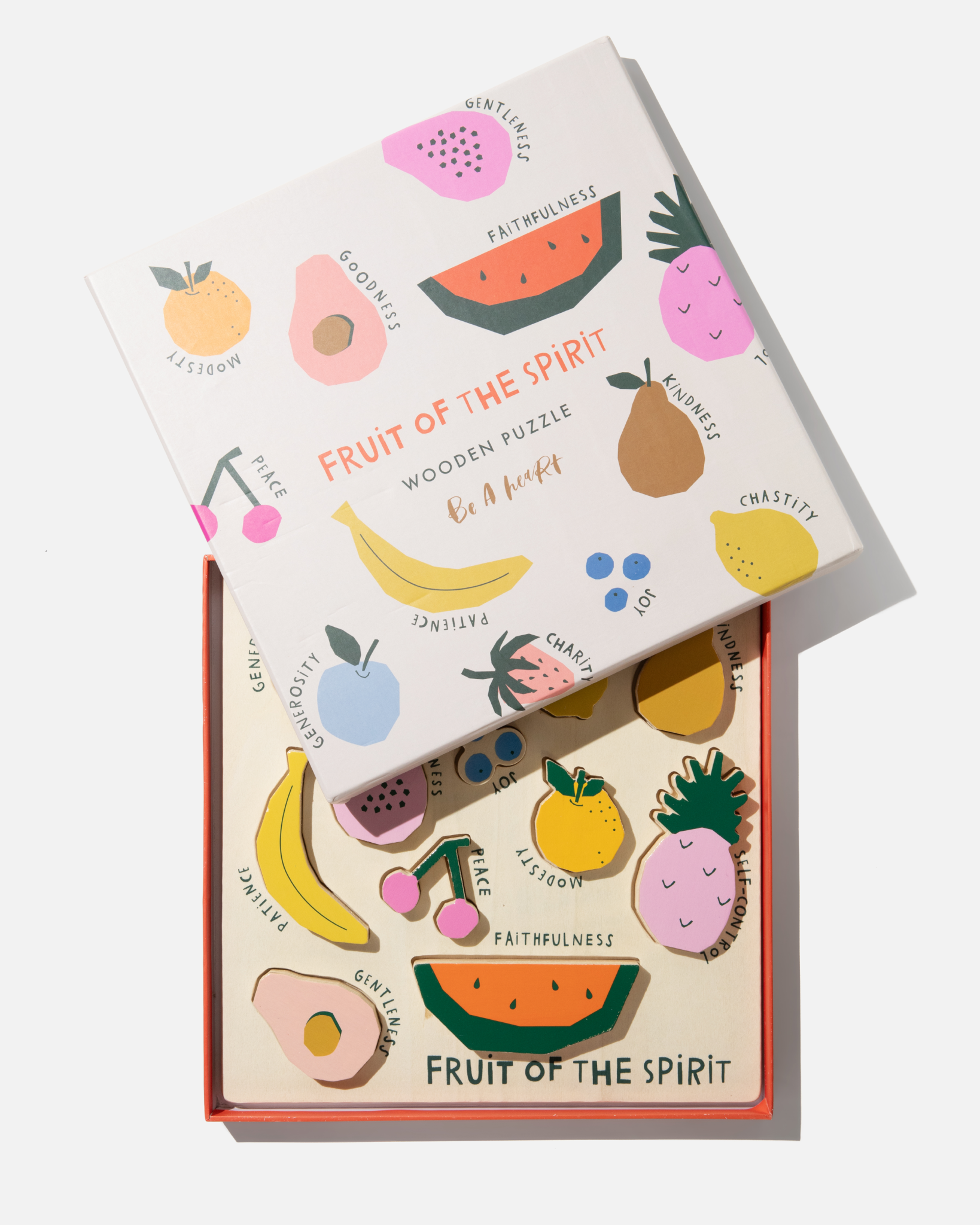 Be A Heart - Wholesale Puzzle - Kids - Catholic Fruit of the Spirit Wooden Puzzle7