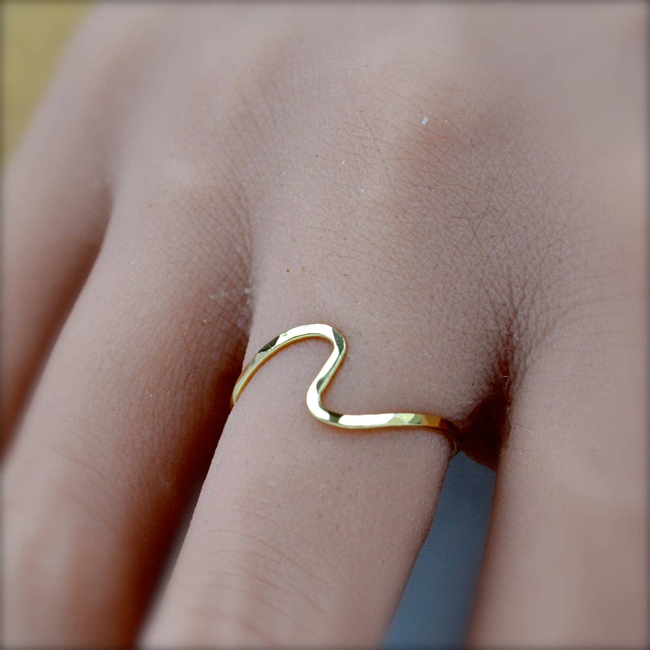 Foamy Wader - Wholesale Band/Stacked Ring - Waves Ring - handmade asymmetric wave ring, sustainable jewelry (4 metals)2