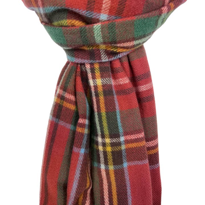 London Scarves - Wholesale Scarf - Women's - Tartan woven scarf with tassels