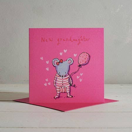 Biglietto d'auguri per la nuova nipote per la vendita all'ingrosso da parte di Helen Wiseman Illustration