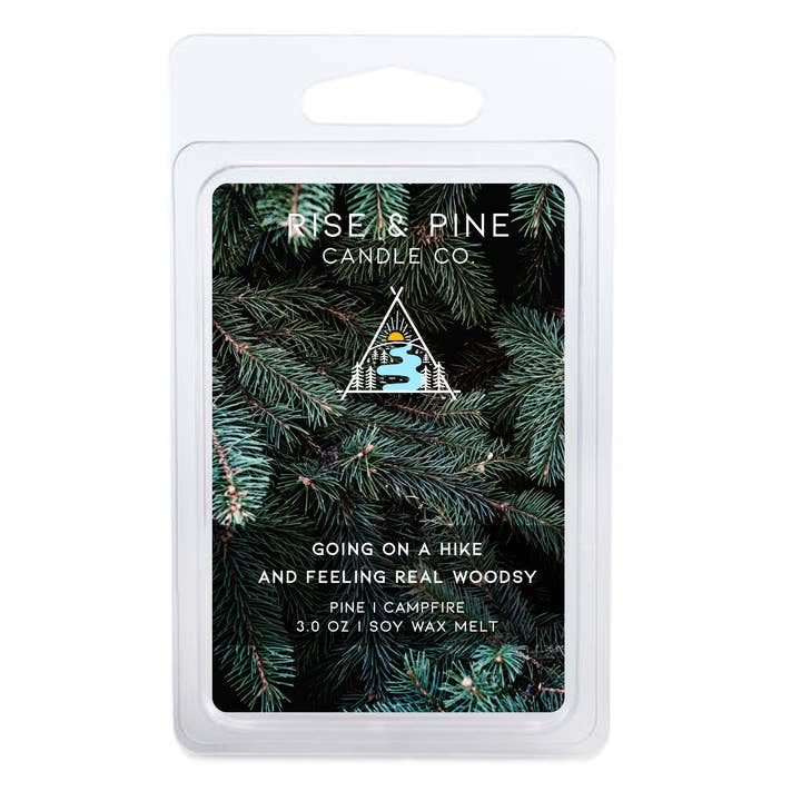 Campfire Pine Wax Melt for wholesale by Rise and Pine Candle Co.