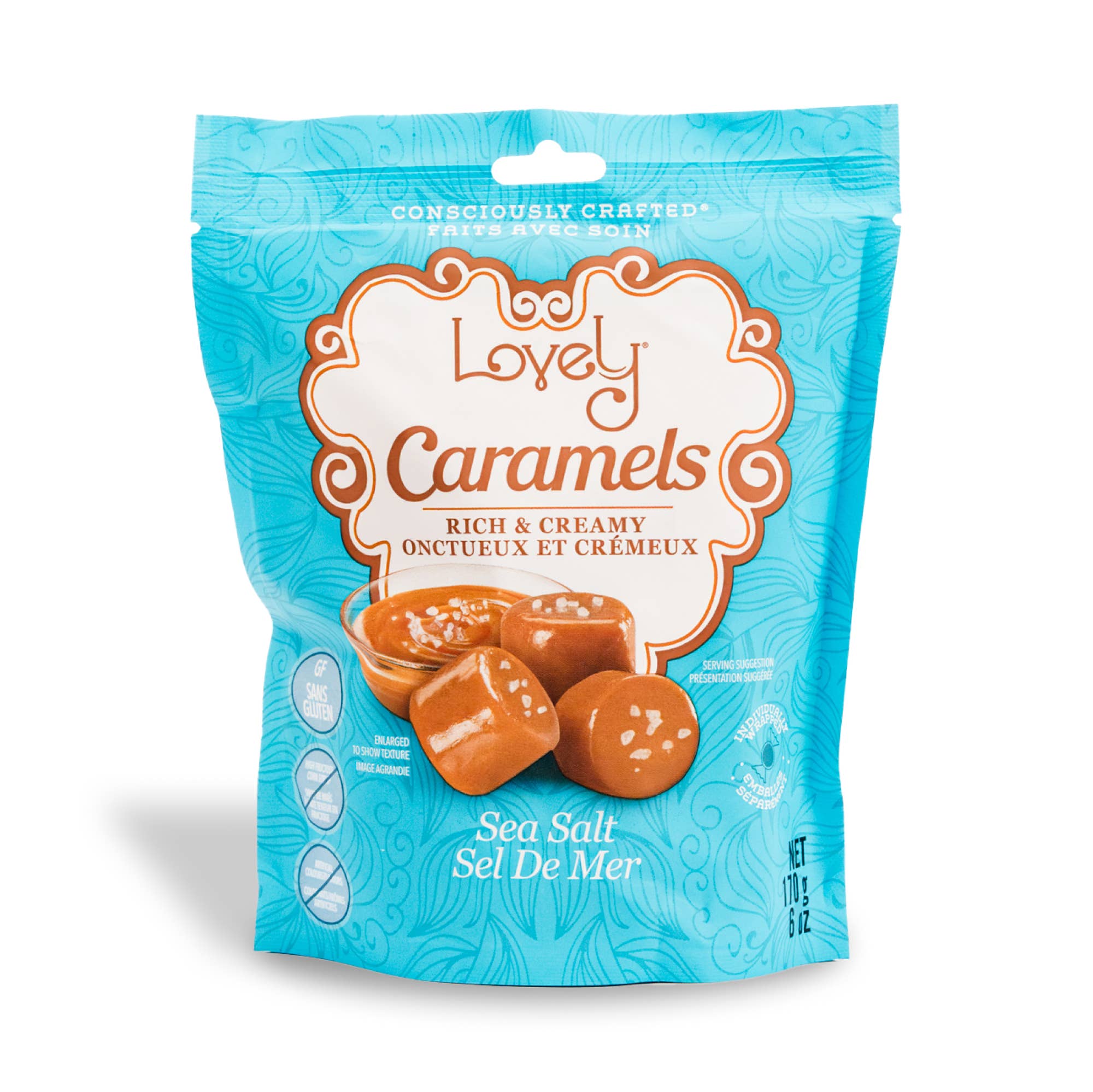 Lovely Candy Company - Wholesale Caramel - Sea Salt Caramel Candy - Gluten Free, Non-GMO