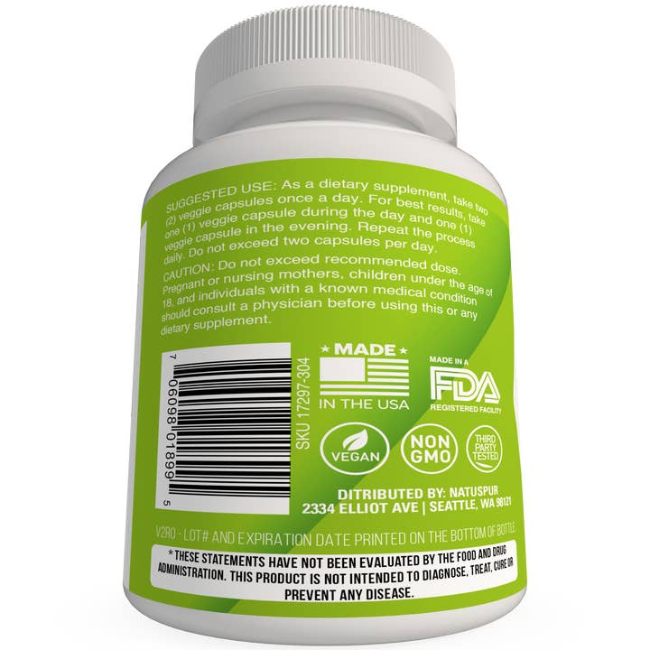 Natuspur – Suplemento/vitamina oral por atacado – Psyllium Husk - Cápsulas de suplemento de fibra Max Detox