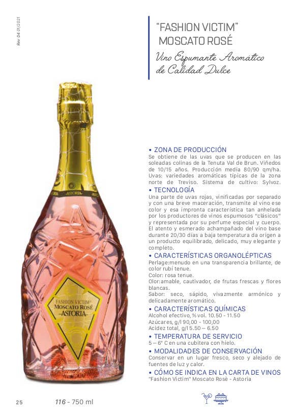 Metina SAS - Wholesale Champagne/Sparkling Wine - Fashion Victim Moscato Rosè Sweet Astoria Sparkling Wine 75 cl.4