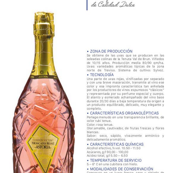 Metina SAS - Wholesale Champagne/Sparkling Wine - Fashion Victim Moscato Rosè Sweet Astoria Sparkling Wine 75 cl.4