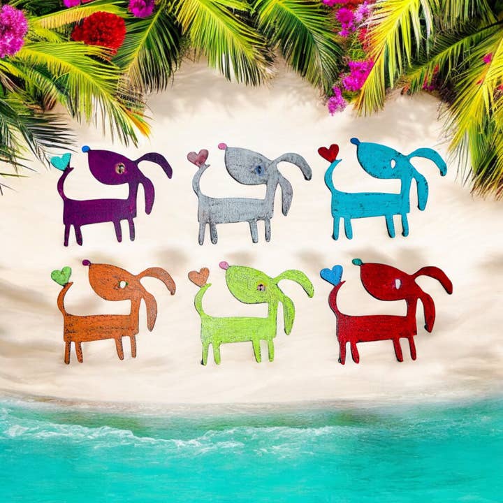 Whimsies – wholesale Magnet – HUNDmagnet husdjur hållbart hjärta söta presenter återvunnen metall