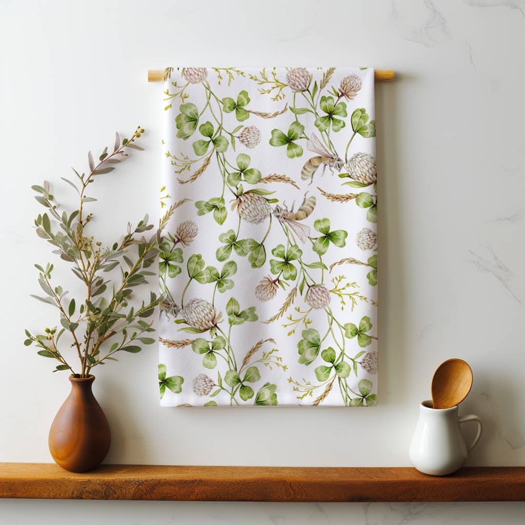 Sarah Rose - Wholesale Tea Towel - Clover and Bee Organic Linen Tea Towel1