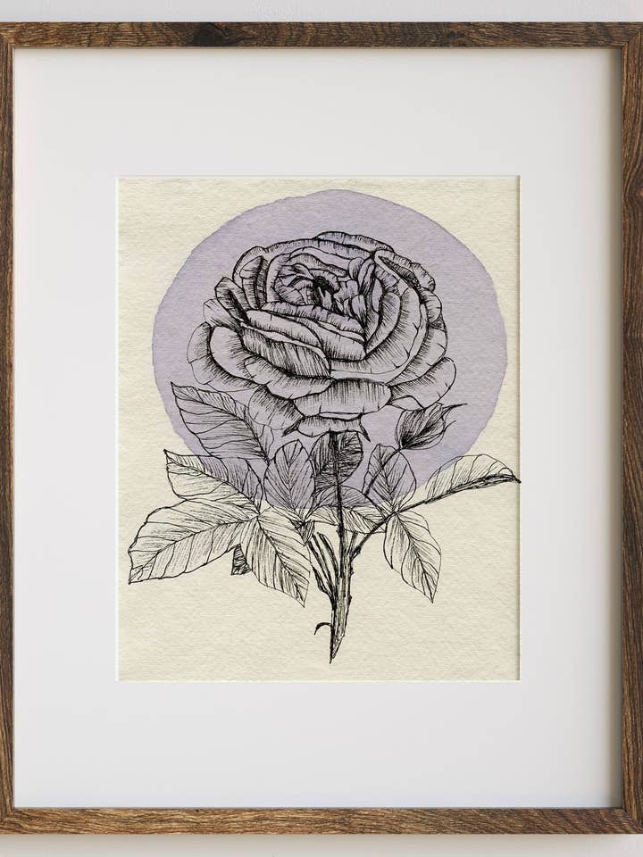 Lavender Rose Art Print for wholesale by Jradartdesign