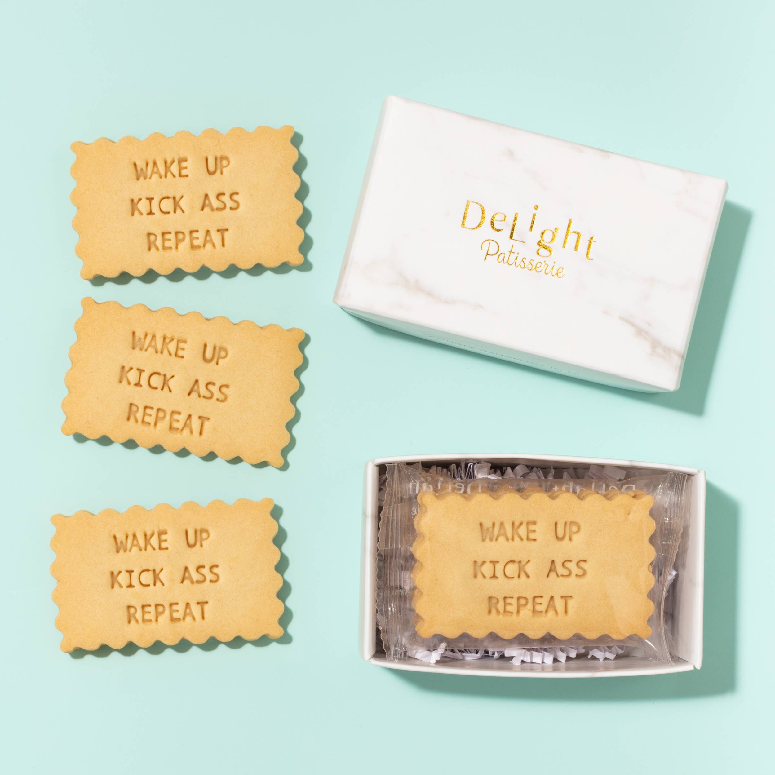 DeLight Patisserie - Wholesale Cookie - Custom Message Cookie Box (4 cookies)1