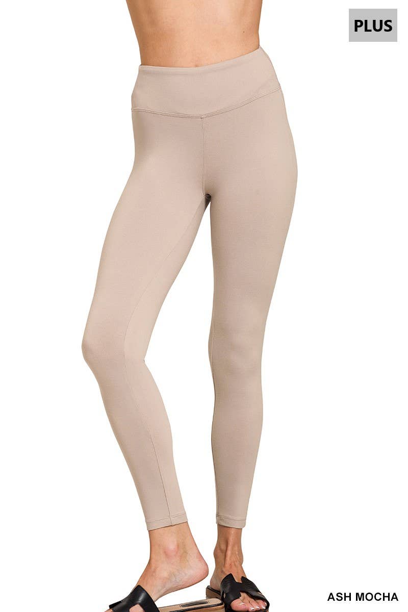 42POPS - Venta al por mayor Leggings deportivos/cómodos - Mujer - Leggings de Cintura Suave de Microfibra 1017 Plus de Largo Completo SI-270606