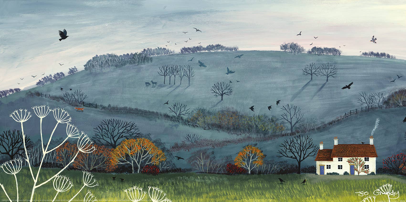 The Art Group – wholesale Art print – Jo Grundy (Cottage by Misty Hill) Art Prints0