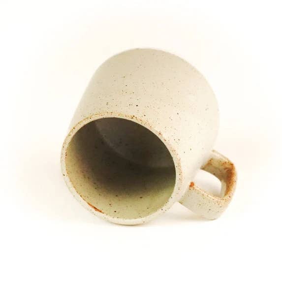 Backwoods Provisions - Wholesale Coffee Mug - White Speckled Ceramic Mug