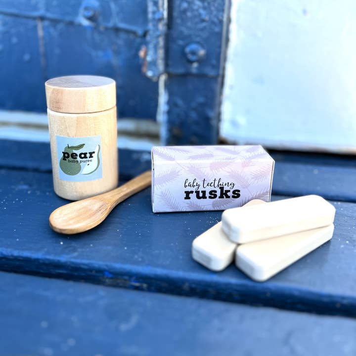 Make Me Iconic - Wholesale Wood Toy - Kids - WOODEN TOY - LOOSE CHANGE DOLL FEEDING PEAR PUREE14