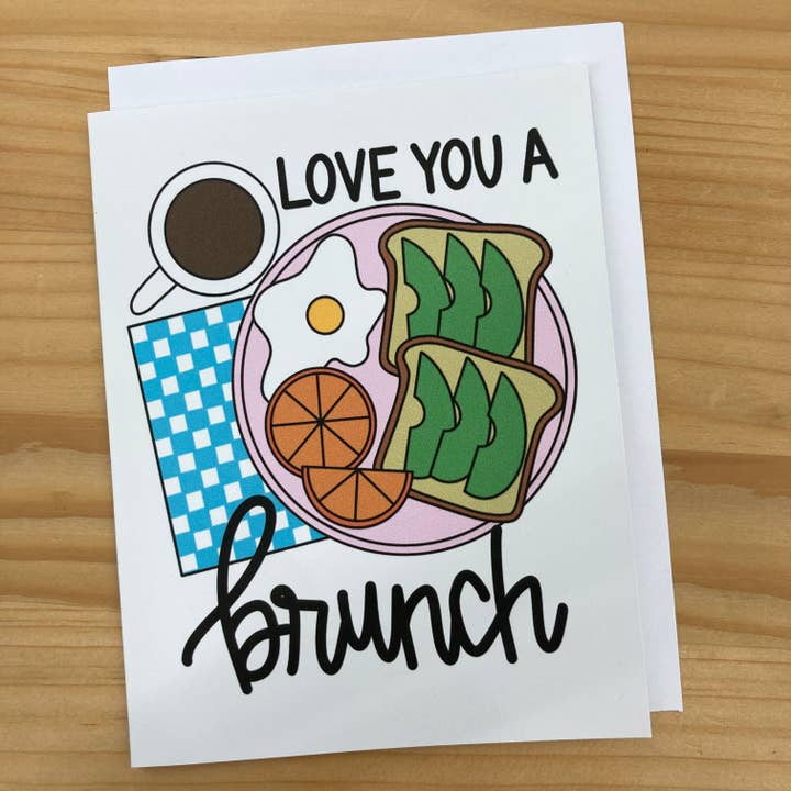 Love You a Brunch Card for wholesale by Craftinista Girl