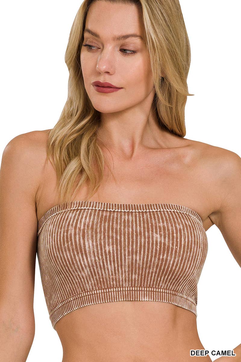 42POPS - Wholesale Bustier - Women's - ",,,.Premium washed seamless rib bandeau top bra18
