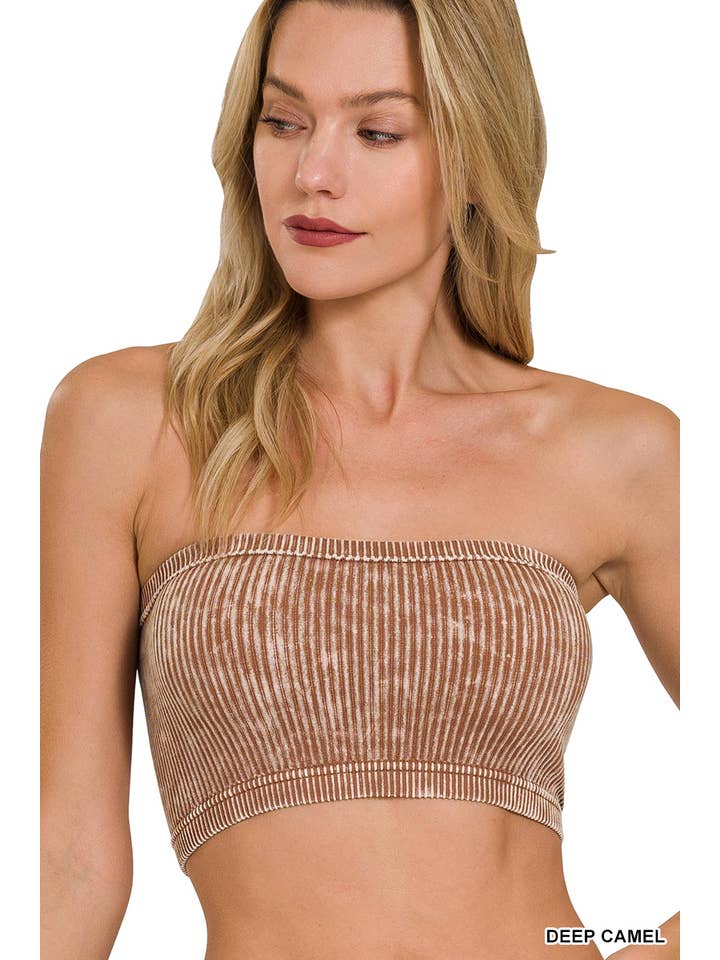 42POPS - Wholesale Bustier - Women's - ",,,.Premium washed seamless rib bandeau top bra18