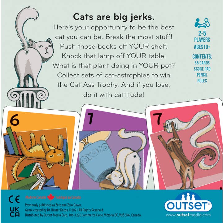 Outset Games and Cobble Hill Puzzles - Wholesale Card Game - Cat Ass Trophy 🐈🐾 – Be a Cat. Break Stuff. Earn the Glory.