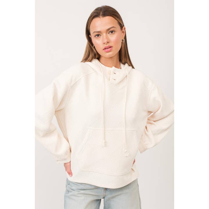 Sweat à capuche en tricot jacquard pour la vente par The GREii