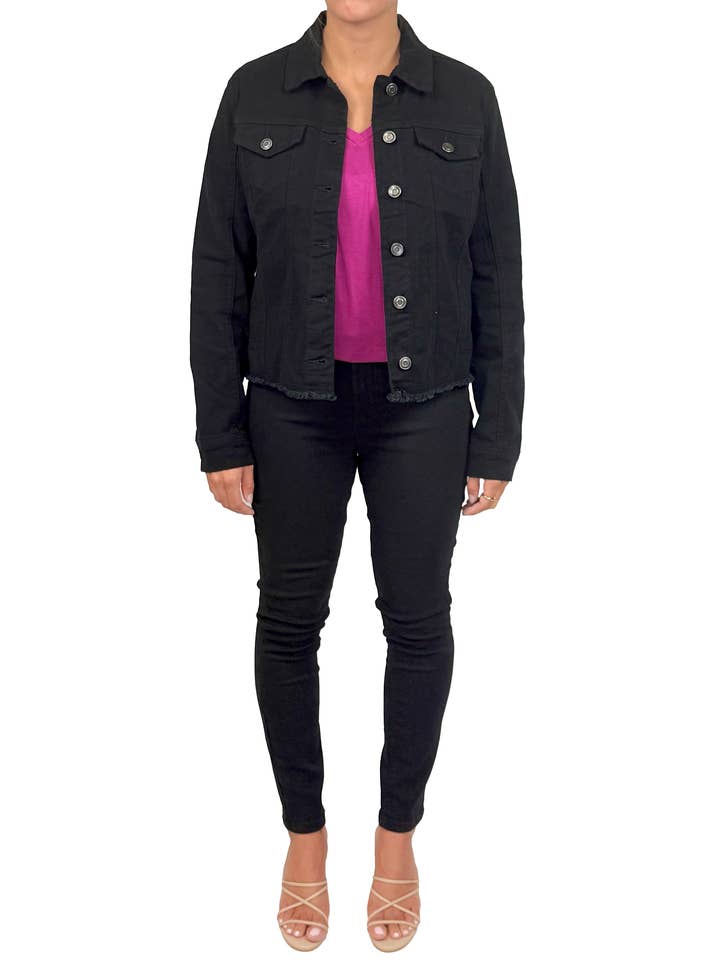 63111-B - - Frayed Jacket A3647 for wholesale by K & C Clothing, Inc.