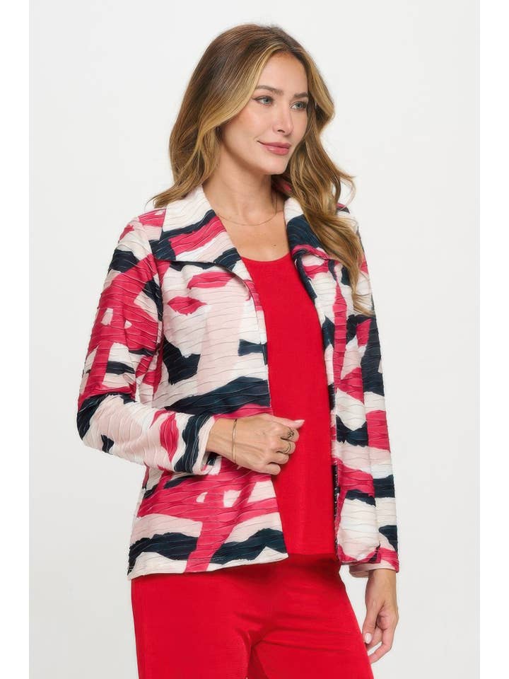 CC Wholesale Clothing – wholesale Jacket – Women's – Glitter Wave Digital Print Jacket