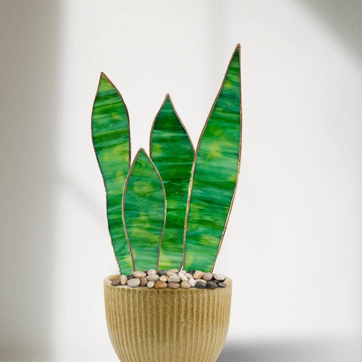 Samara Designs Studio – Planta artificial por atacado – Planta de cobra de vitral3