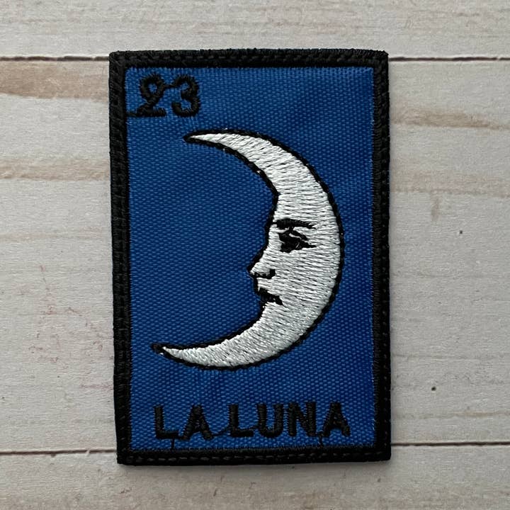 Iron On La Luna Loteria Mexico Embroidered Patch for wholesale by Viva Greetings