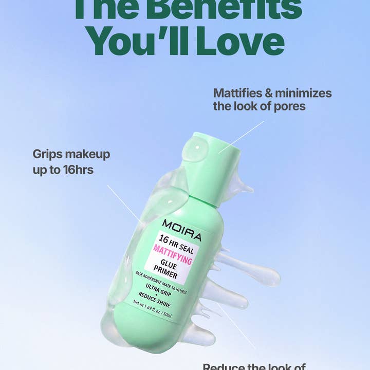 Moira Cosmetics - Wholesale Face Makeup Primer - 16HR Seal Mattifying Glue Primer2