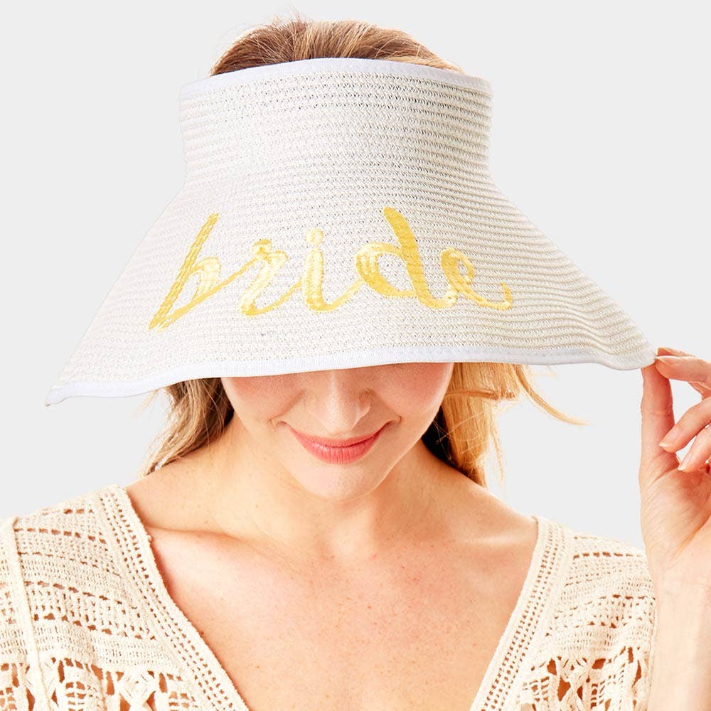 Sensibling Corp. - Vendita all'ingrosso Cappello di paglia - Donna - Cappello da sole pieghevole con visiera arrotolabile per sposa6
