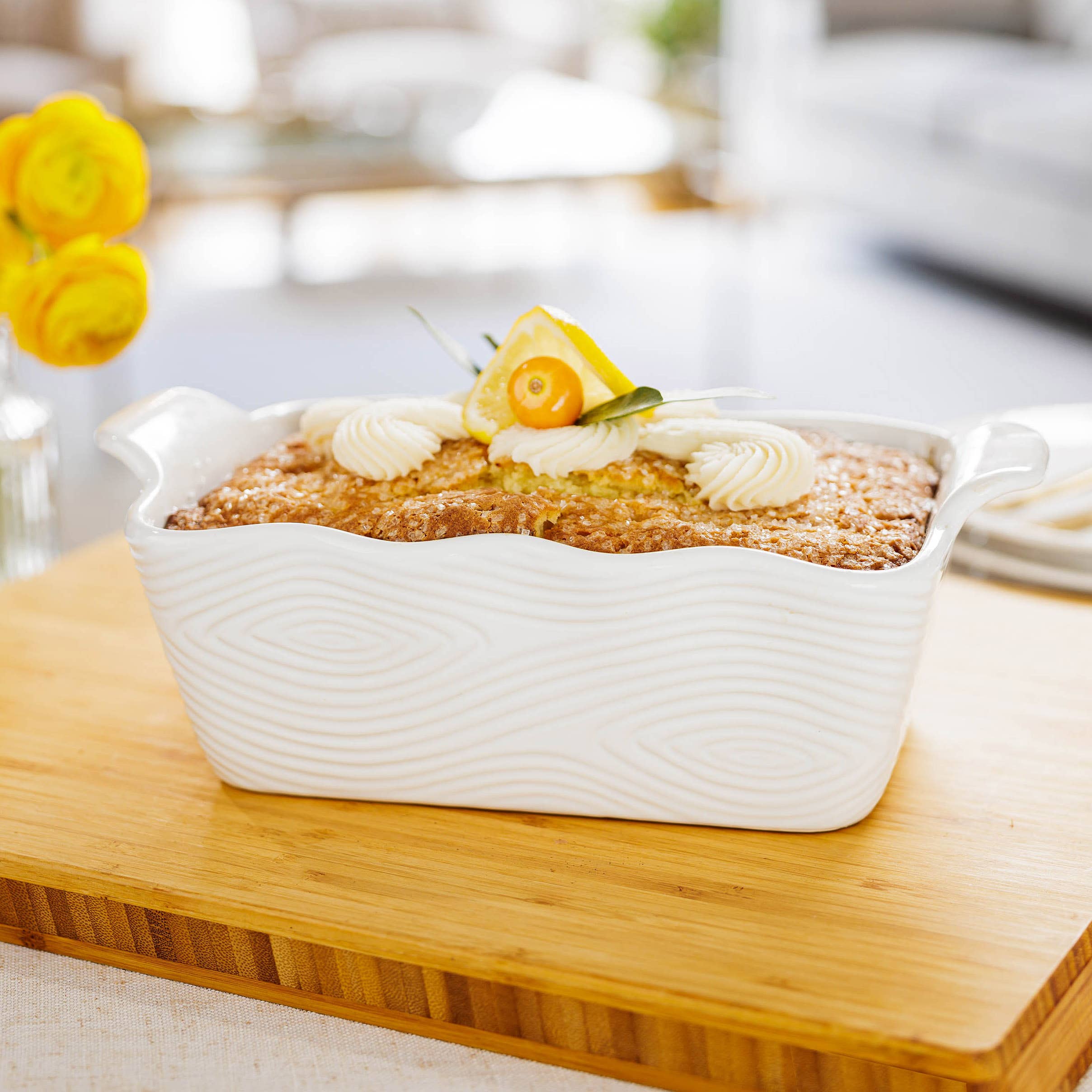 Temp-tations - Wholesale Pan - Temp-tations Stoneware Loaf Pan 1.75 qt - 5 designs8