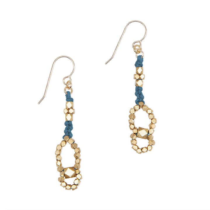 Eos Knotted Nugget Earrings • Brass • 10 Colors for wholesale by Corda