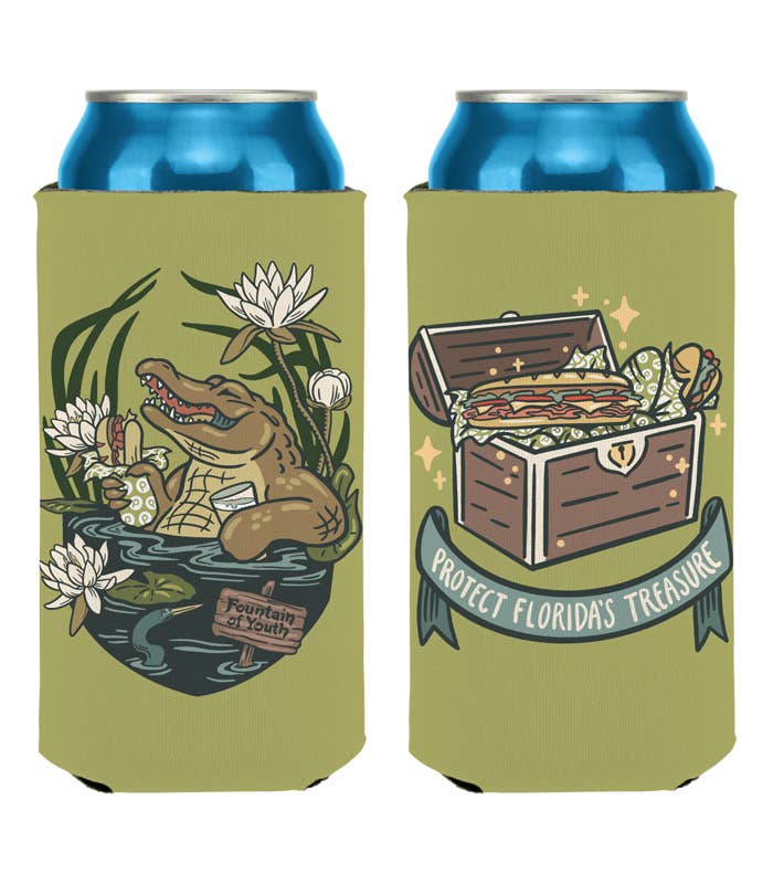 Freehand Goods - Wholesale Drink Huggers & Koozies - Florida's Treasure Tallboy Koozie