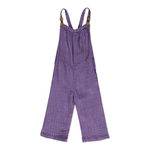 Lavender gauze overalls for wholesale by Poppet & Fox