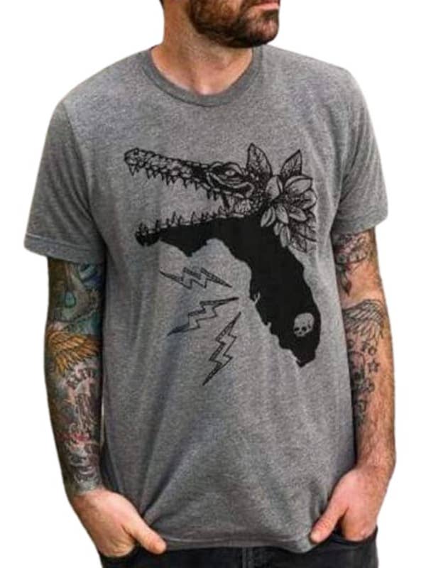 Florida Vil Spise Dig design på Herre/Unisex T-shirt for engroshandel hos Dark Cycle Clothing