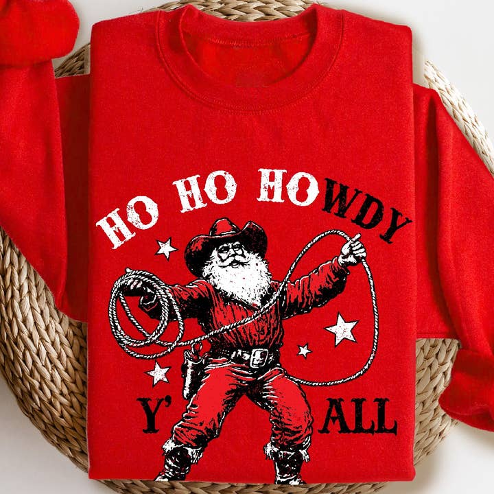 Débardeur HO HO HOWDY Y ALL HOLIDAY pour la vente par Amused by Blue