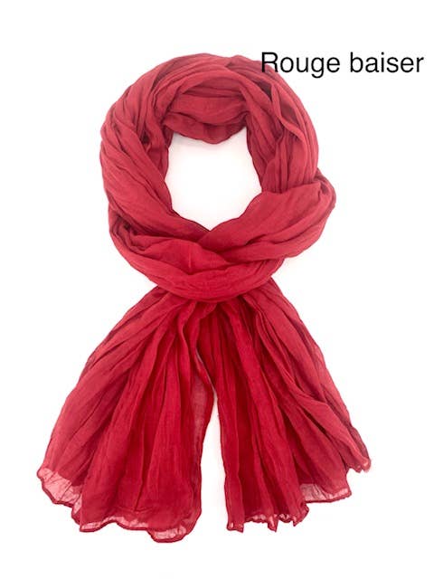 Maison Unik Accessoires - Wholesale Scarf - Unisex - Plain Cheche Scarf 100% Cotton - Unisex - 54 colors30
