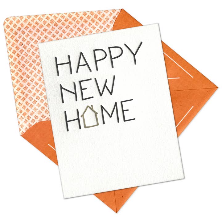 INK MEETS PAPER - Wholesale Housewarming Card - Happy New Home Letterpress Housewarming Greeting Card2