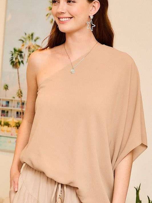 En axel Långärmad obalans topp för wholesale av Main Strip